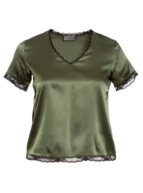 Seta fina Shirt, Lace and Silk, Olive