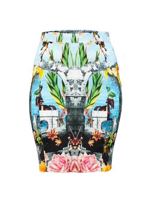 New Shape Skirt, Ponte Jersey, Amalfi