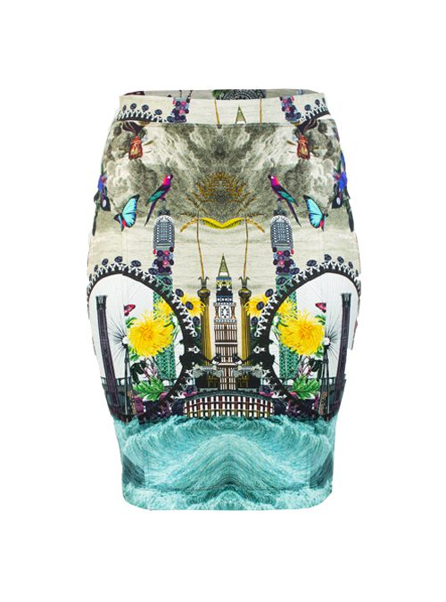 New Shape Skirt, Ponte Jersey, Marini