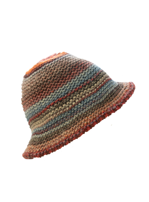 Knit Hat, Lana Wool, Amber