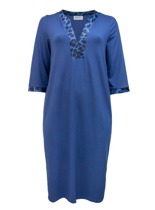 Tunique Dress, Vintage Blue, Jersey & Silk
