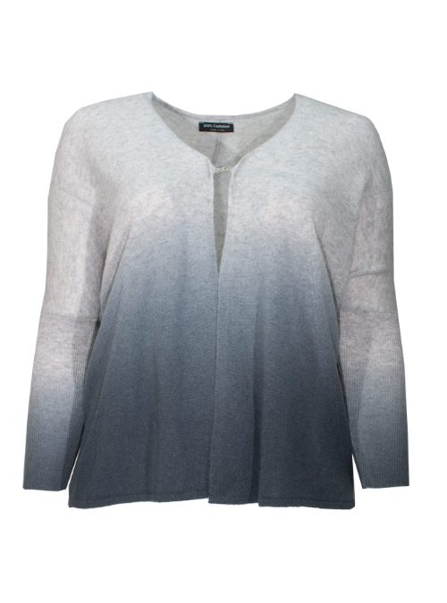 Recycled Cashmere Cardigan, Soft Greys
