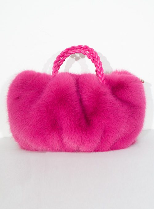 Faux Fur Bag, Bright Cyclam Pink