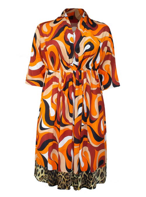 Concetta Dress, Retro Orange