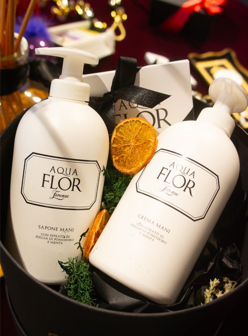 Aquaflor Florenz, Giftset, Handcream, Soap and Scented Ceramic