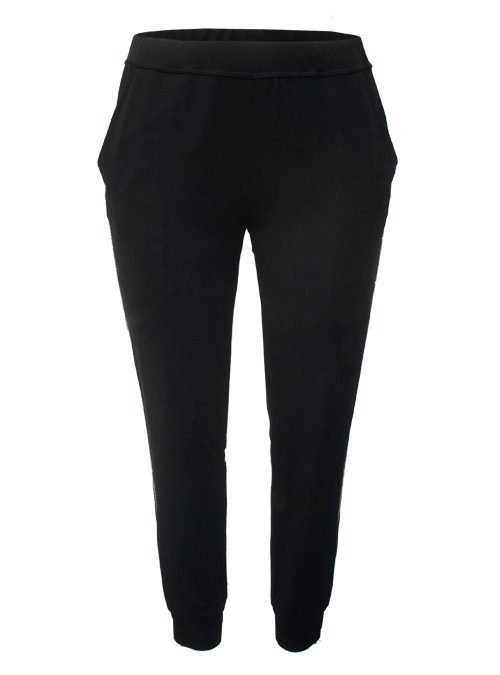 Casual Glam Pants, Jersey, Black