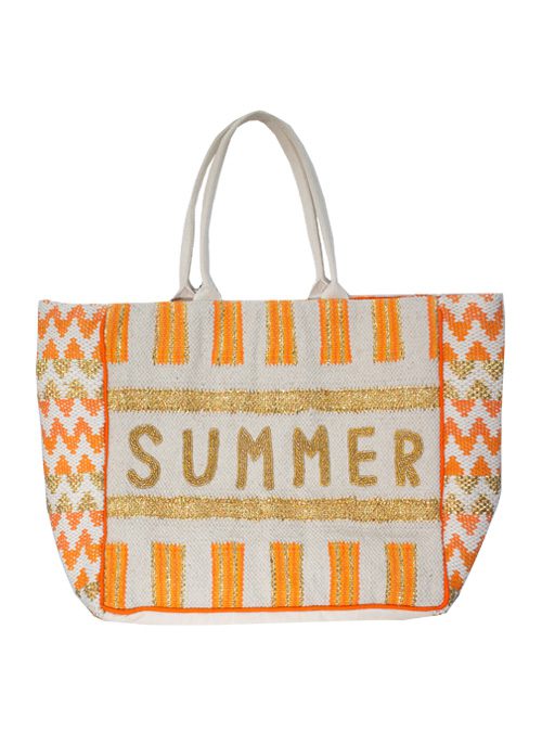 Sun Shopper, Summer, Pearl Embroidery