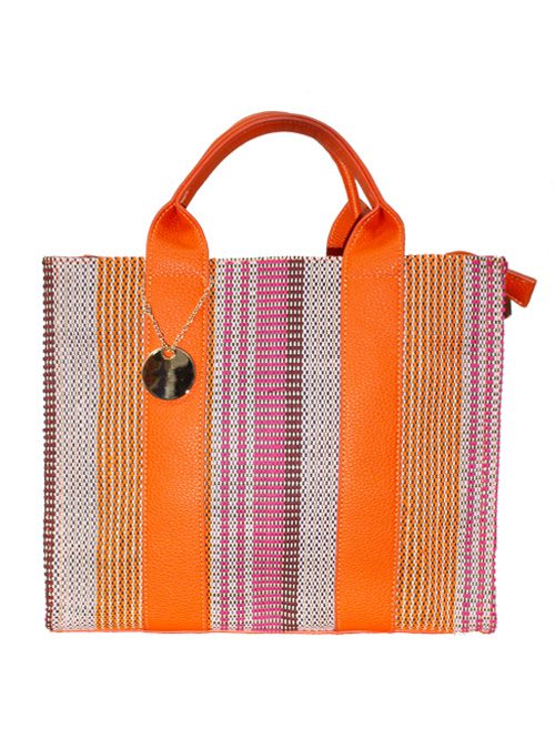 Top Handle Bag, Sunny Weave, Orangina